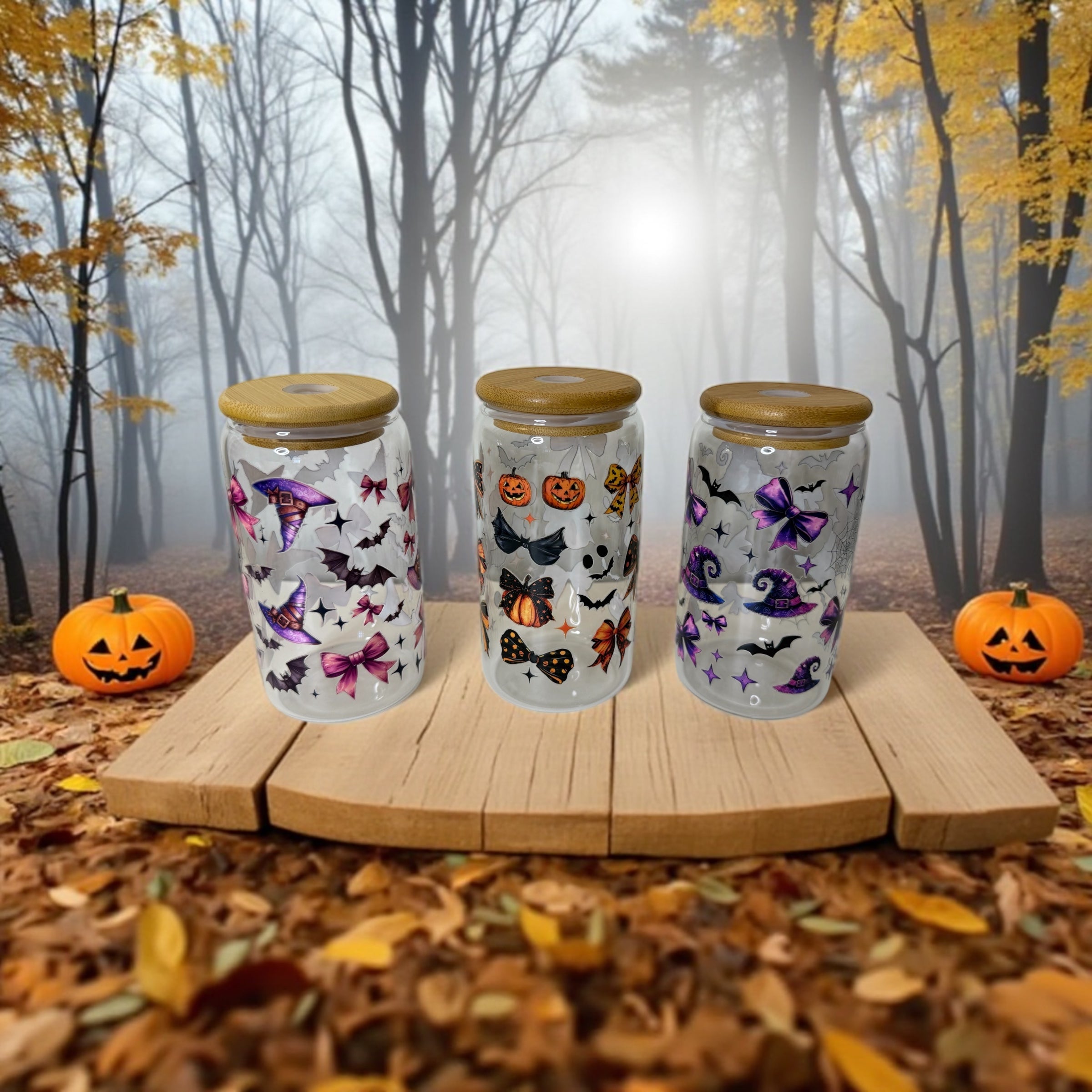 Random Halloween Decorative Cups – Set of 3 🎃👻