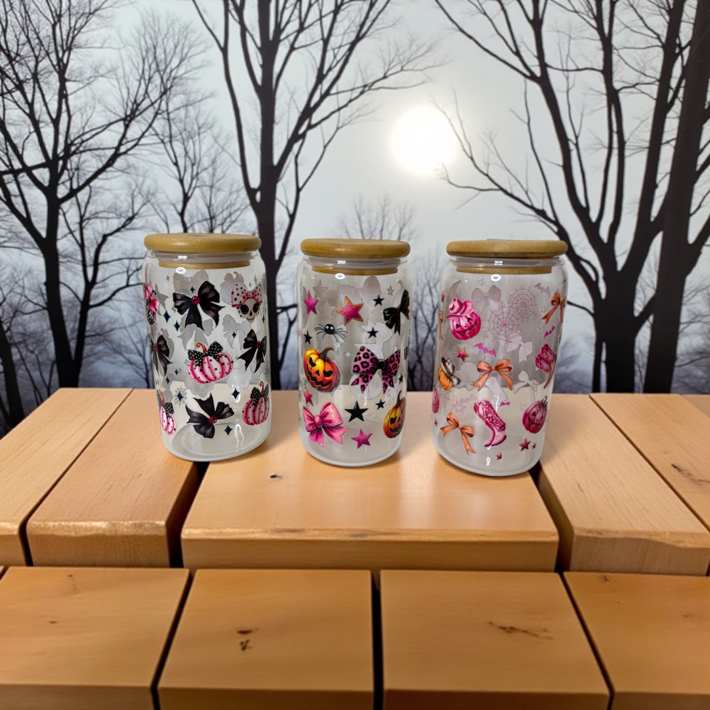 Random Halloween Decorative Cups – Set of 3 🎃👻